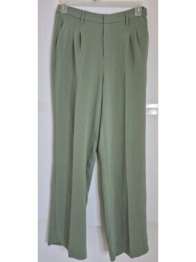 Candace Cameron Bure Regular Darted Full Straight Leg Pant Green Size 4